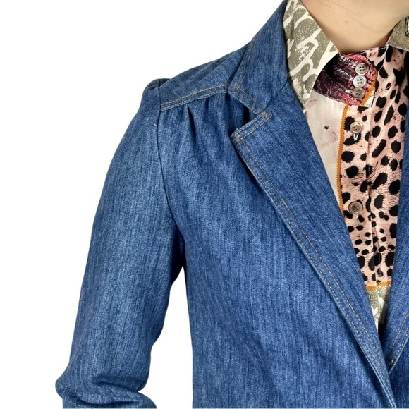 LEVI'S ORANGE TAB VINTAGE 70'S DENIM SINGLE BUTTON NOTCH COLLAR BLAZER JACKET - Picture 3 of 15